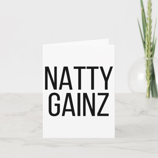 Natty Gainz Steroid Free Gym And Bodybuilding T Sh カード (正面)