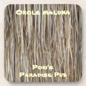 Natural カッコいい Surfaces_Palm Tree Hair_Skirtフラ コースター (正面)