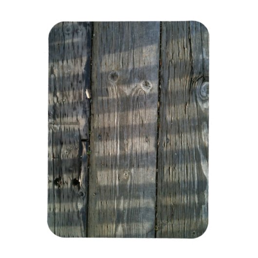 Natural カッコいい Surfaces_Shadow Planks Wood Deck マグネット (縦)