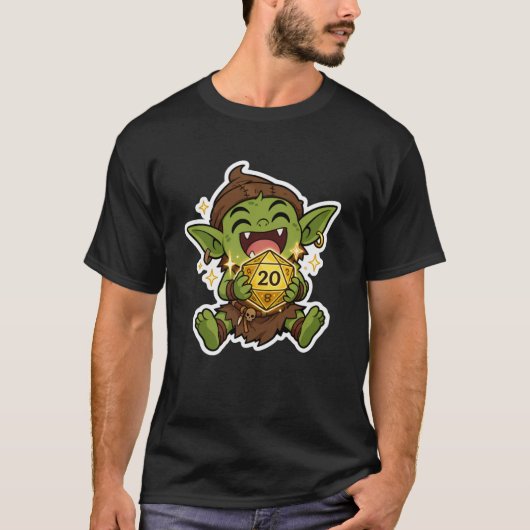 Natural 20 Dice Goblin Tシャツ (正面)
