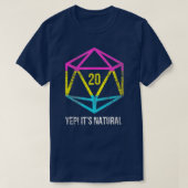 Natural 20 Pansexual Flag Pride LGB Rights Saying  Tシャツ (デザイン正面)