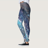 Natural Attraction 2 Blue Geode Abstract Leggings レギンス (左)