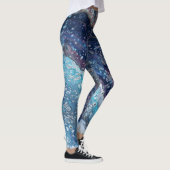 Natural Attraction 2 Blue Geode Abstract Leggings レギンス (右)