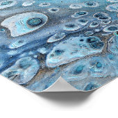 Natural Attraction 2 Blue Geode Abstract Print ポスター (角)