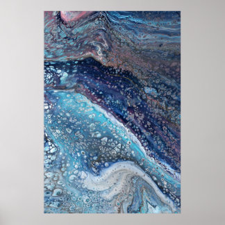 Natural Attraction 2 Blue Geode Abstract Print ポスター