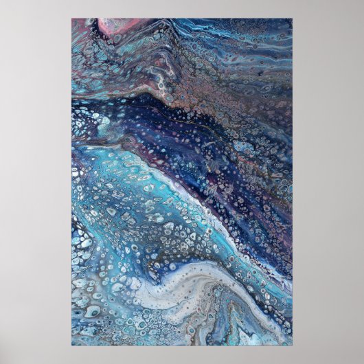 Natural Attraction 2 Blue Geode Abstract Print ポスター (正面)