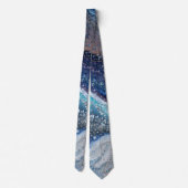 Natural Attraction 2 Blue Geode Acrylic Abstract ネクタイ (裏面)