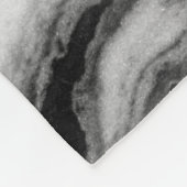natural black and white marble texture, luxurious  フリースブランケット (角)