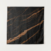natural black emperador marble texture background  タペストリー (正面)