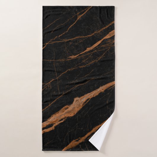 natural black emperador marble texture background バスタオル (バスタオル)