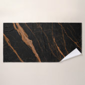 natural black emperador marble texture background バスタオル (バスタオル)