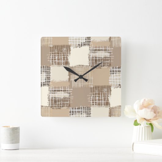 Natural Boho Wall Clock スクエア壁時計 (ホーム)