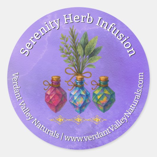 Natural Botanical Herbal Handmade Product  ラウンドシール (正面)