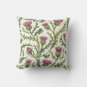 Natural Botanical Thistle Pattern クッション (正面)