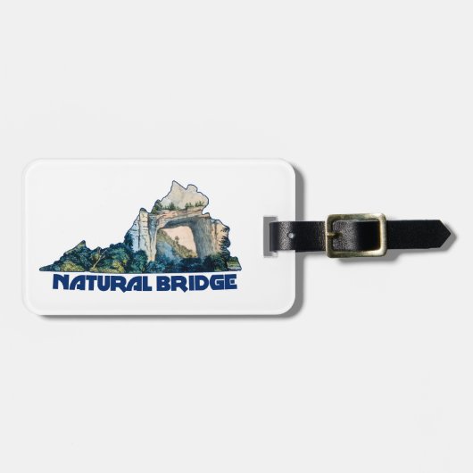 Natural Bridge Virginia State Map ラゲッジタグ (正面横)