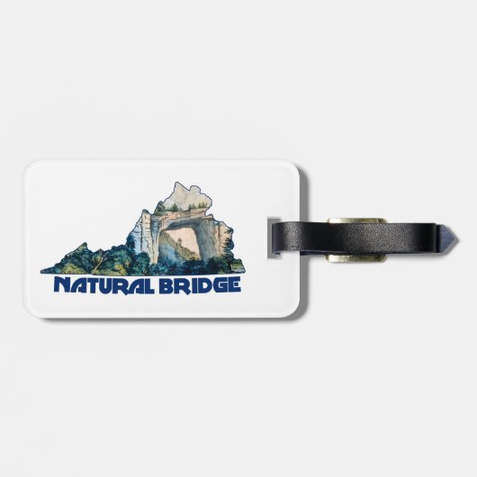 Natural Bridge Virginia State Map ラゲッジタグ (裏面横)