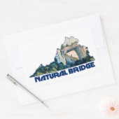 Natural Bridge Virginia State Map 長方形シール (封筒)