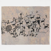 Natural Bridges Petroglyphパネル フリースブランケット (正面(横))