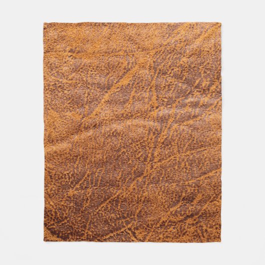 Natural brown leather texturetexture, leather, ski フリースブランケット (正面)