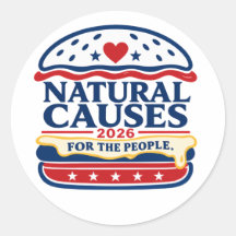 "Natural Causes" サテirical政治Tシャツ