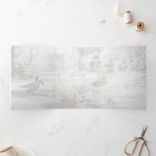 natural Christmas 三つ折り案内状 (内部)