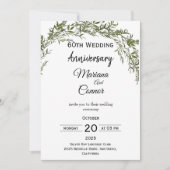 Natural Classic Greenery Wedding Anniversary  招待状 (正面)