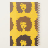 Natural Curly Hair Yellow Brown Spiral Bound  プランナー手帳 (裏面)