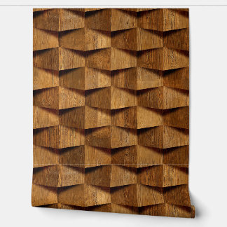 Natural Dark Brown Wooden Shape Pattern 壁紙