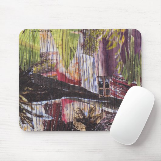 Natural disaster collage mouse mat マウスパッド (マウス)