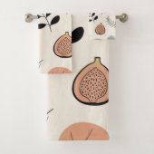 Natural Ease – Fine-Line Leaf Art Towel バスタオルセット (インサイチュ)