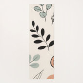Natural Ease – Fine-Line Leaf Art Towel ヨガマット (裏面)