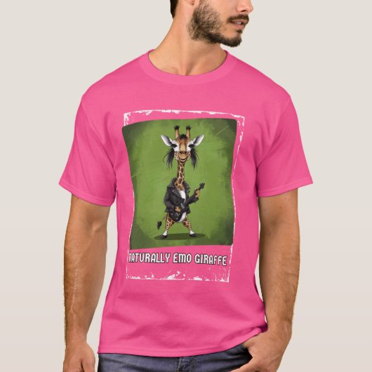 Natural Emo Giraffe おもしろい Emo Music Giraffes Emo Tシャツ (正面)