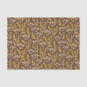 Natural Floral Pattern: Golden Accents  Dark Canva 薄葉紙 (正面)