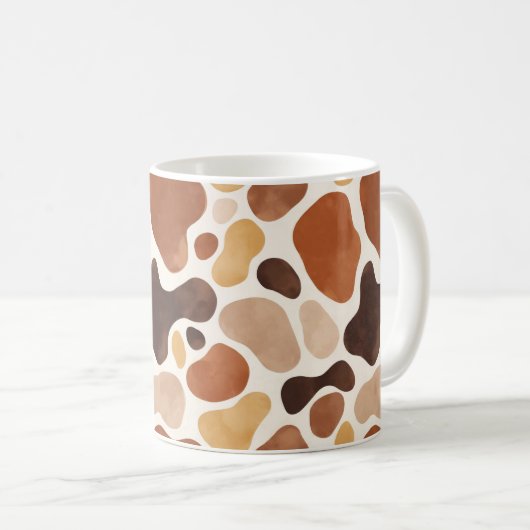 Natural Flow Coffee Mug – Warm Neutral Aesthetic コーヒーマグカップ (正面右)