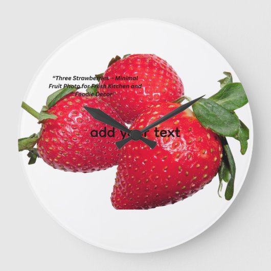  Natural Fruit Cushion for Home Decor ラージ壁時計 (正面)