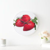  Natural Fruit Cushion for Home Decor ラージ壁時計 (ホーム)