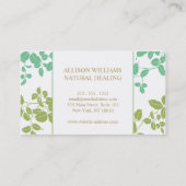 Natural Healing 名刺 (裏面)