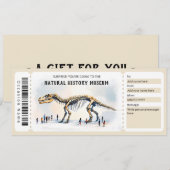 Natural History Museum Gift Certificate Template 招待状 (正面/裏面)