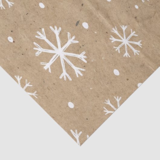 Natural Kraft Style White Snowflake Pattern 薄葉紙 (詳細)
