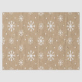Natural Kraft Style White Snowflake Pattern 薄葉紙 (正面)
