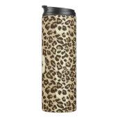 Natural Leopardプリントカスタムモノグラム名 タンブラー (回転右)