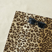 Natural Leopardプリントカスタムモノグラム名 ビーチタオル (インサイチュ)