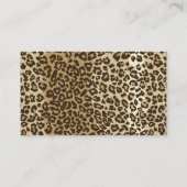Natural Leopardプリントカスタムモノグラム名 名刺 (裏面)
