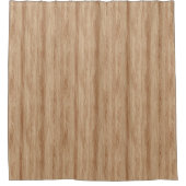 Natural Light Oak Wood Grain Texture シャワーカーテン (正面)