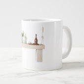 Natural Limestone Console Table Honed Earthy Stone ジャンボコーヒーマグカップ (正面右)