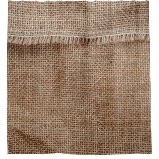Natural line texture backgroundcoffee, sack, abstr シャワーカーテン (正面)