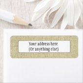 Natural Linen Canvasテクスチャ ラベル (インサイチュ)