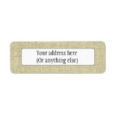 Natural Linen Canvasテクスチャ ラベル (正面)