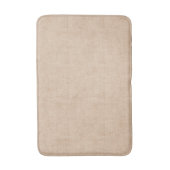 Natural Linen Fabric Texture in Warm Beige バスマット (正面縦)