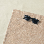 Natural Linen Fabric Texture in Warm Beige ビーチタオル (インサイチュ)